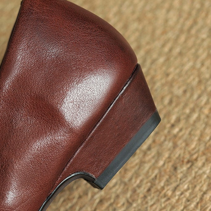 Women's Leather Mary Jane Flats
