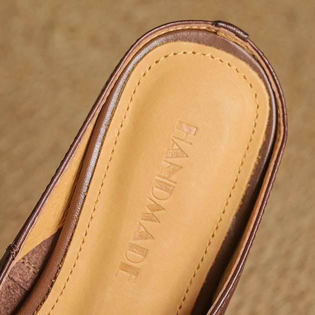 Women's Woven Leather Mules