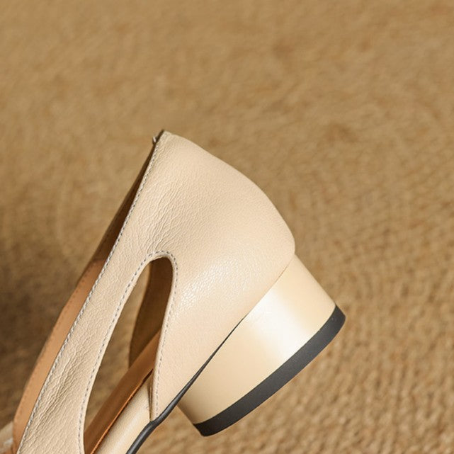 Women's Mesh Leather Heels