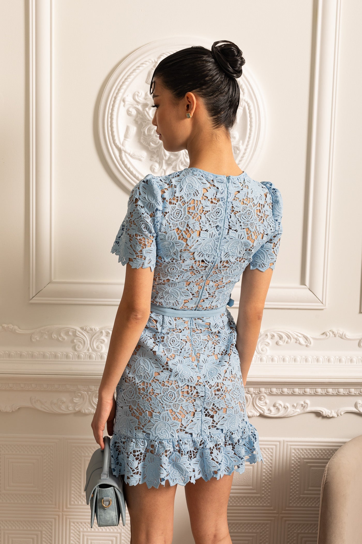 Celestia™ | Lace Pocket Mini Dress