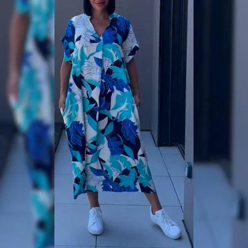 Talitha™ | Flowing Kaftan Midi Summer Dress