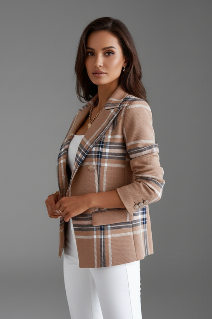 Bexford™ | Double-Breasted Plaid Blazer