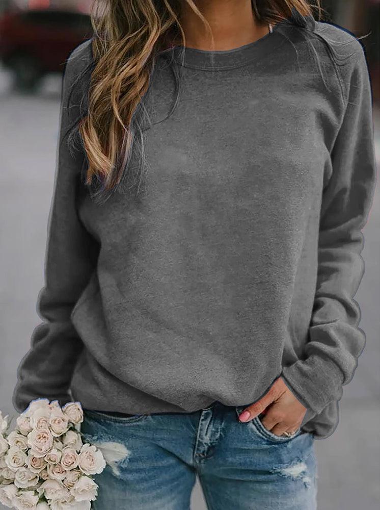 Joyce | Women's Solid Crewneck Sweatshirt