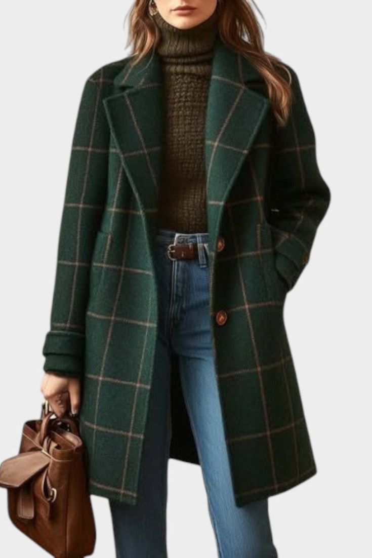 Nevaine™ | Classic Check Autumn Coat