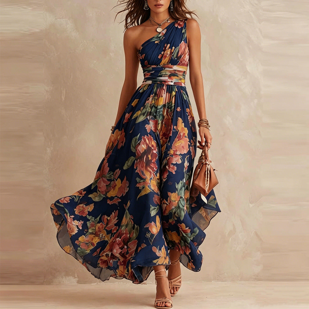 Aurora | Women's One-Shoulder Floral Maxi Dress