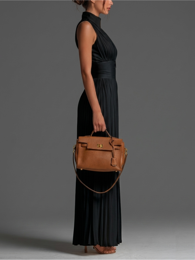 Beaumont™ | Deep V-Neck Pleated Wide-Leg Jumpsuit