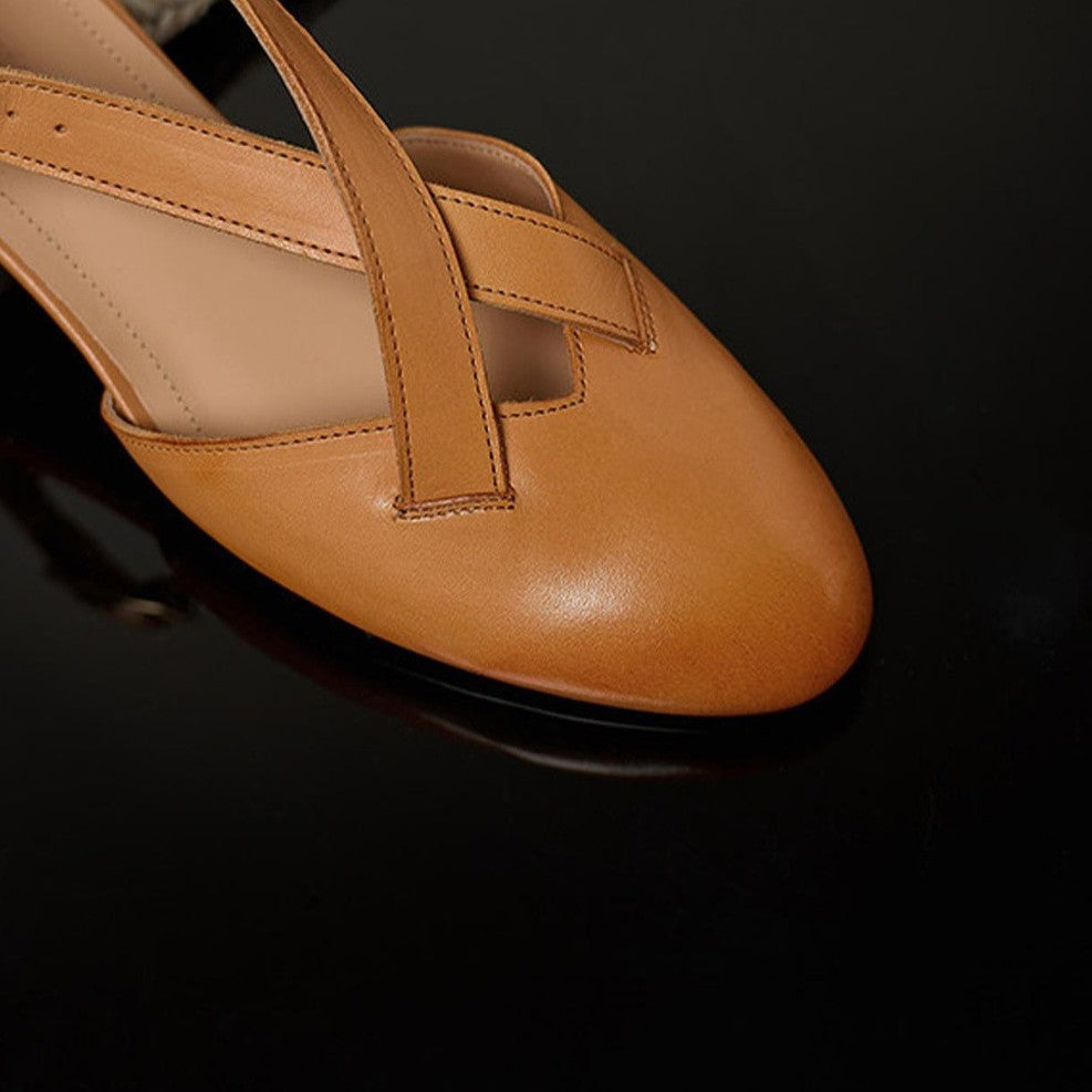Women's Crossstrap Leather Heels