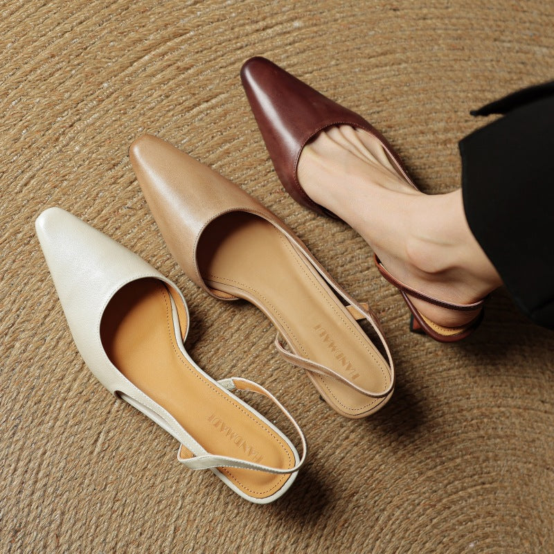 Women's Leather Slingback Pumps