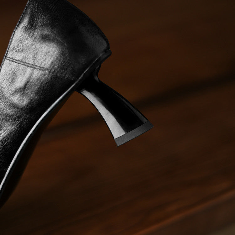 Women's Sculpted Leather Pumps