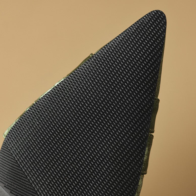 Women's Woven Leather Slingback Heels