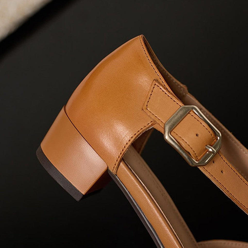 Women's Crossstrap Leather Heels