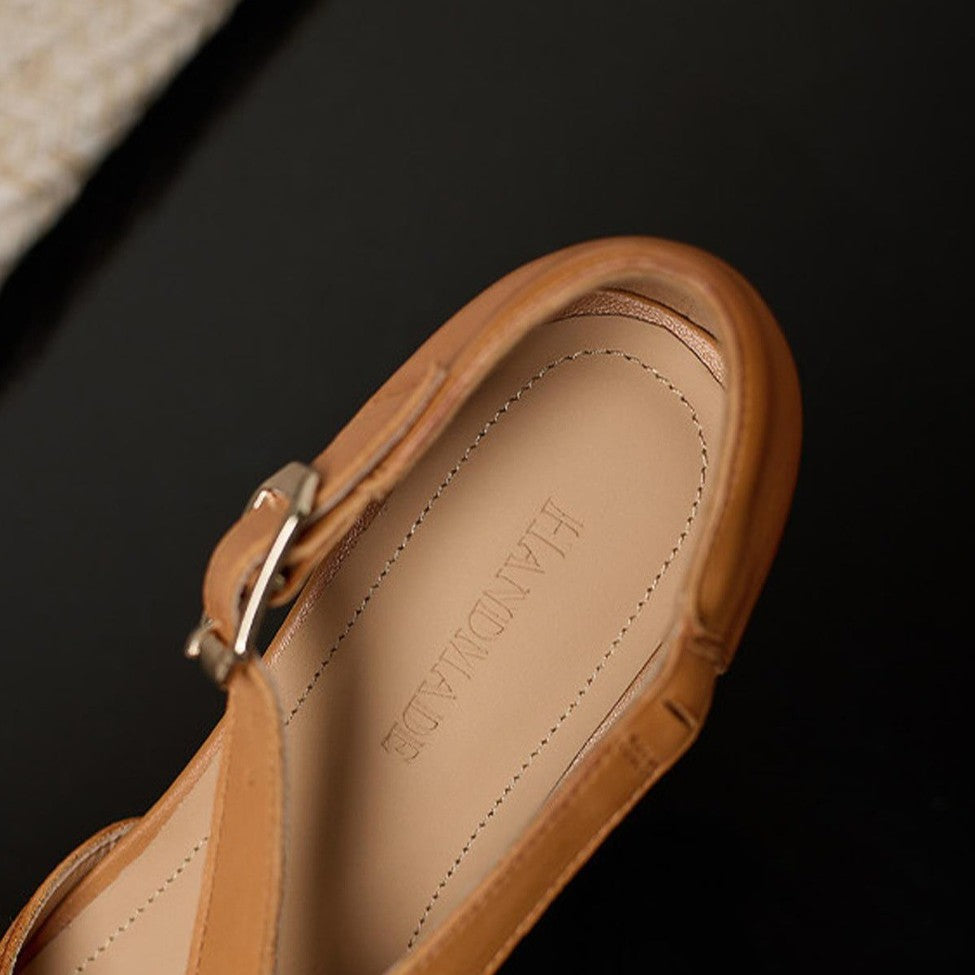 Women's Crossstrap Leather Heels