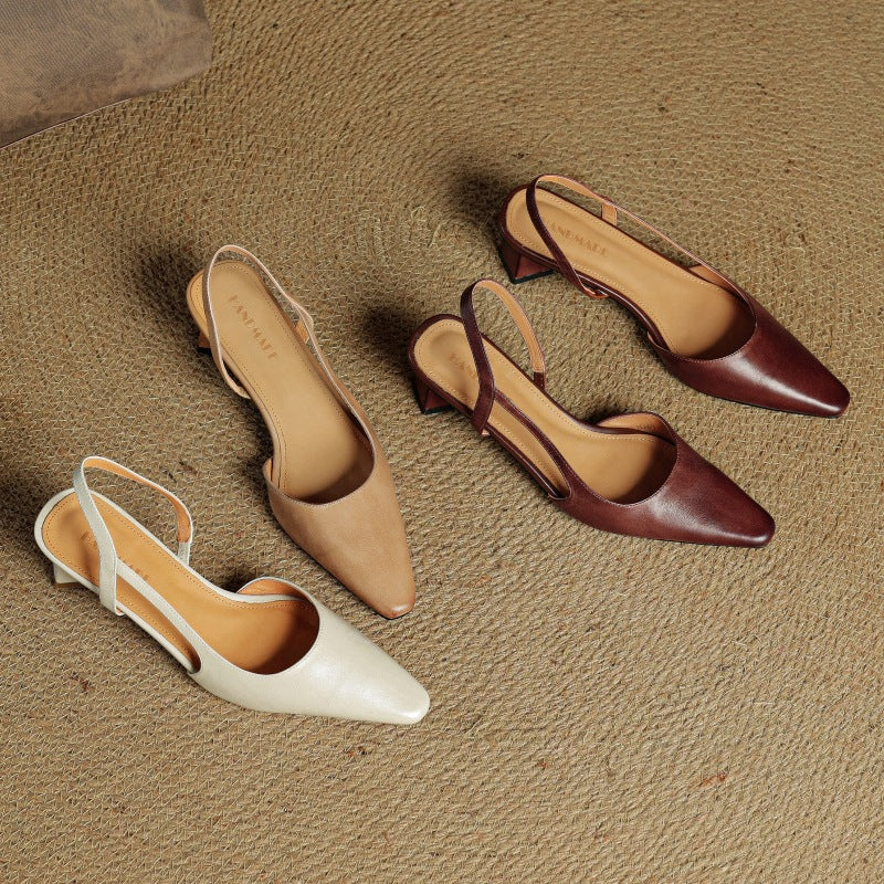 Women's Leather Slingback Pumps