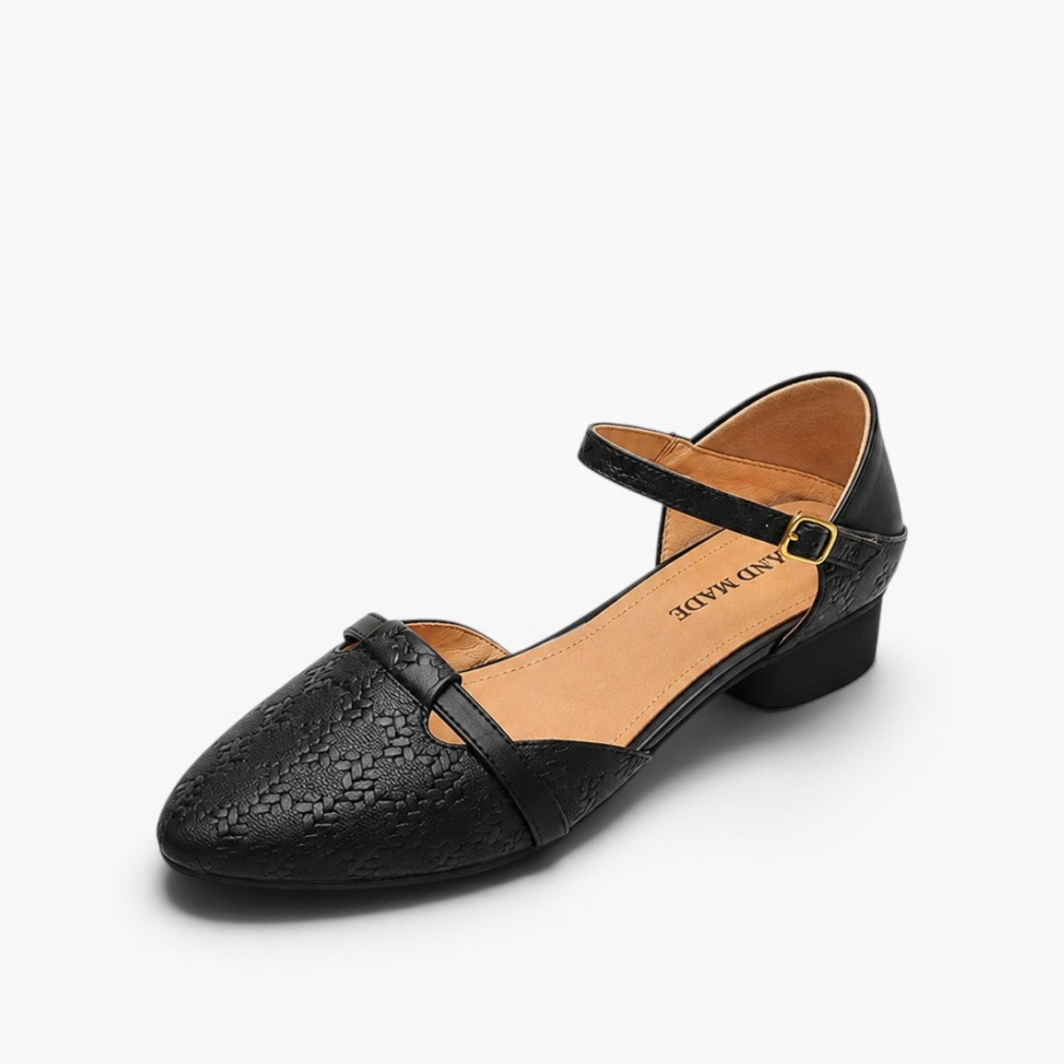 Women's Woven Leather Mary-Janes