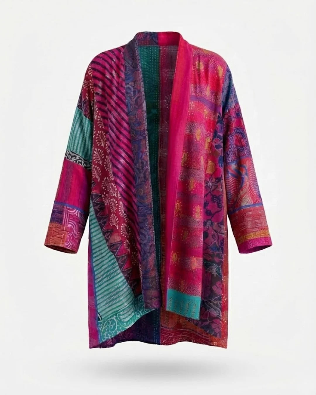 Fabrianne™ | Patchwork Kimono Cardigan