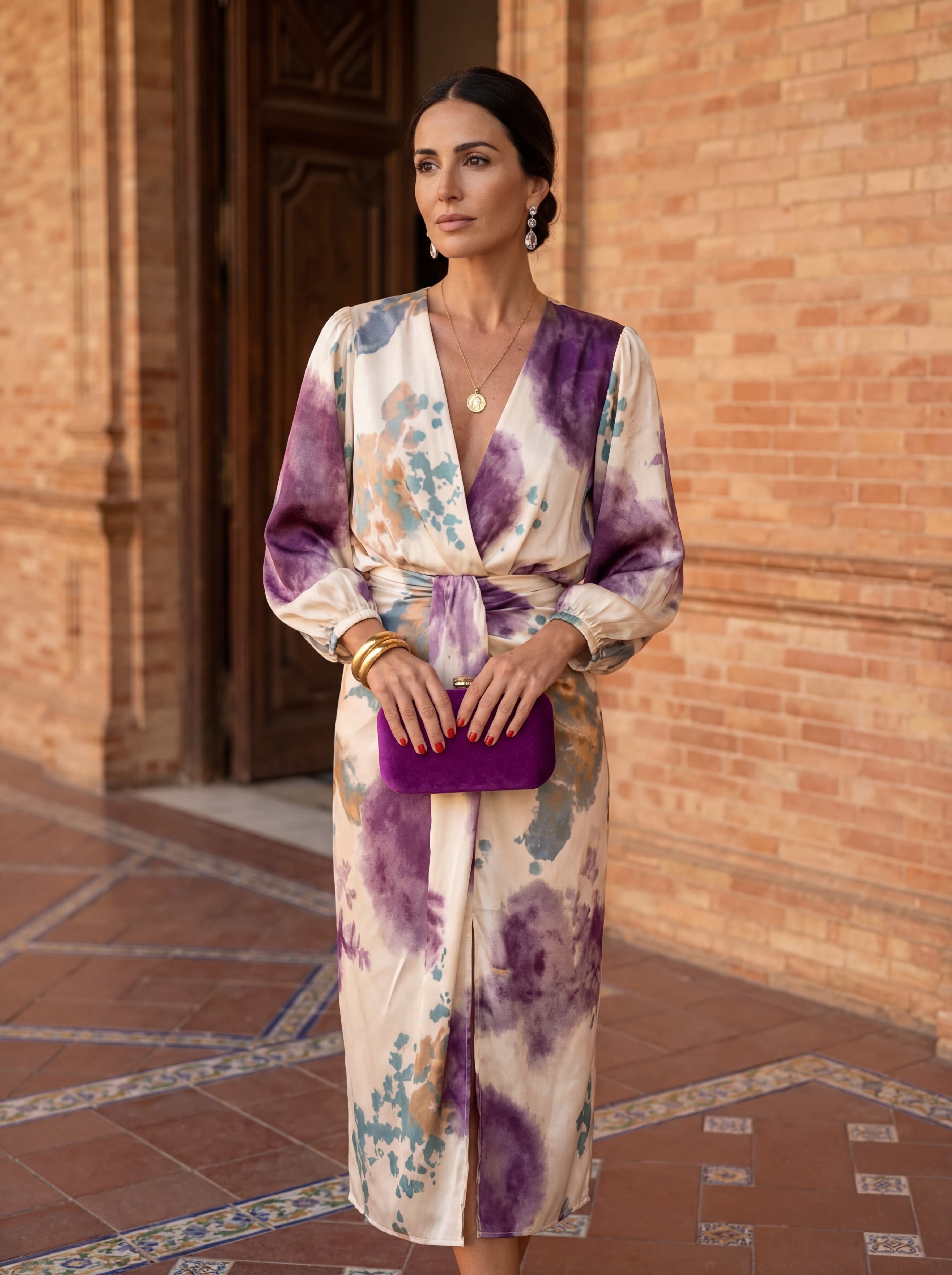 Thea™ | V-Neck Midi Dress