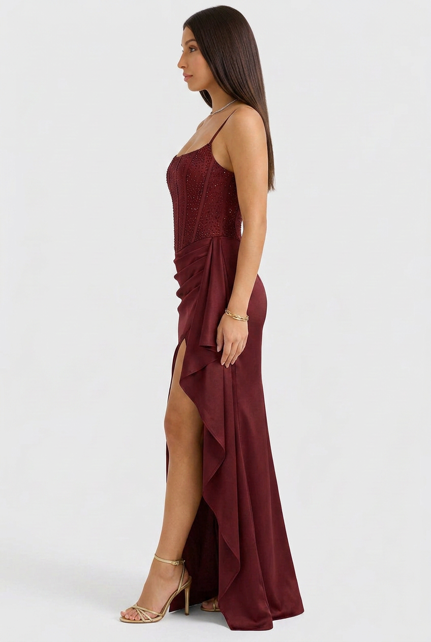 Sequin Corset Evening Dress