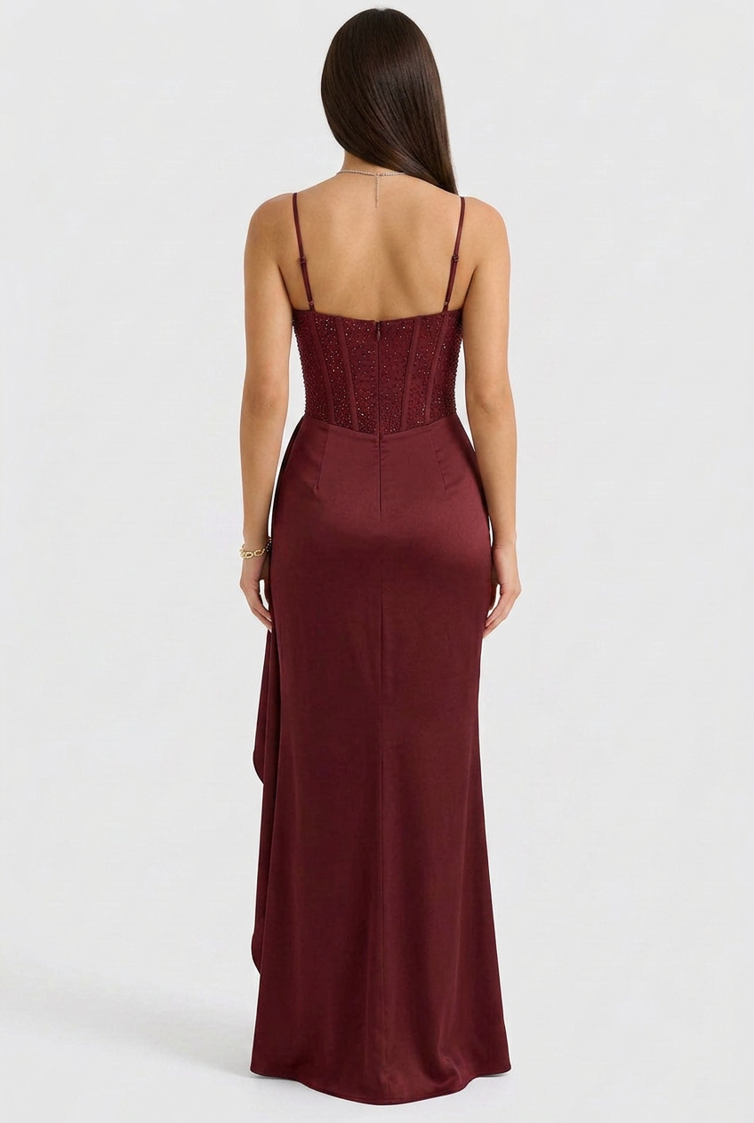 Sequin Corset Evening Dress
