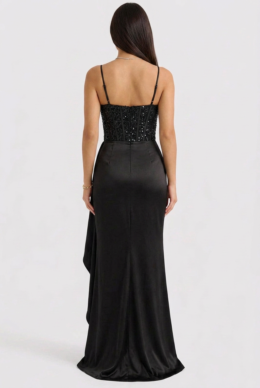 Sequin Corset Evening Dress