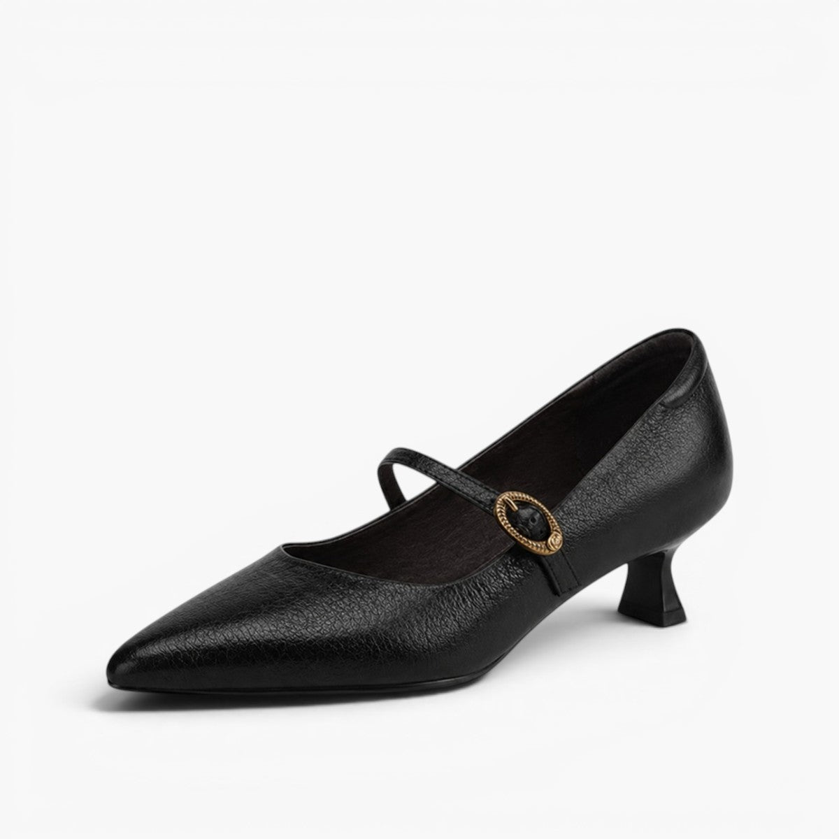 Women's Leather Kitten Heels