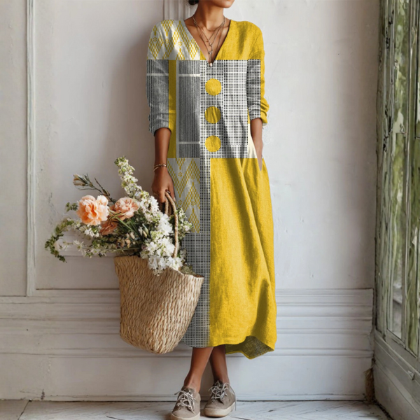 Davina™ | Easygoing Geometric Art Dress