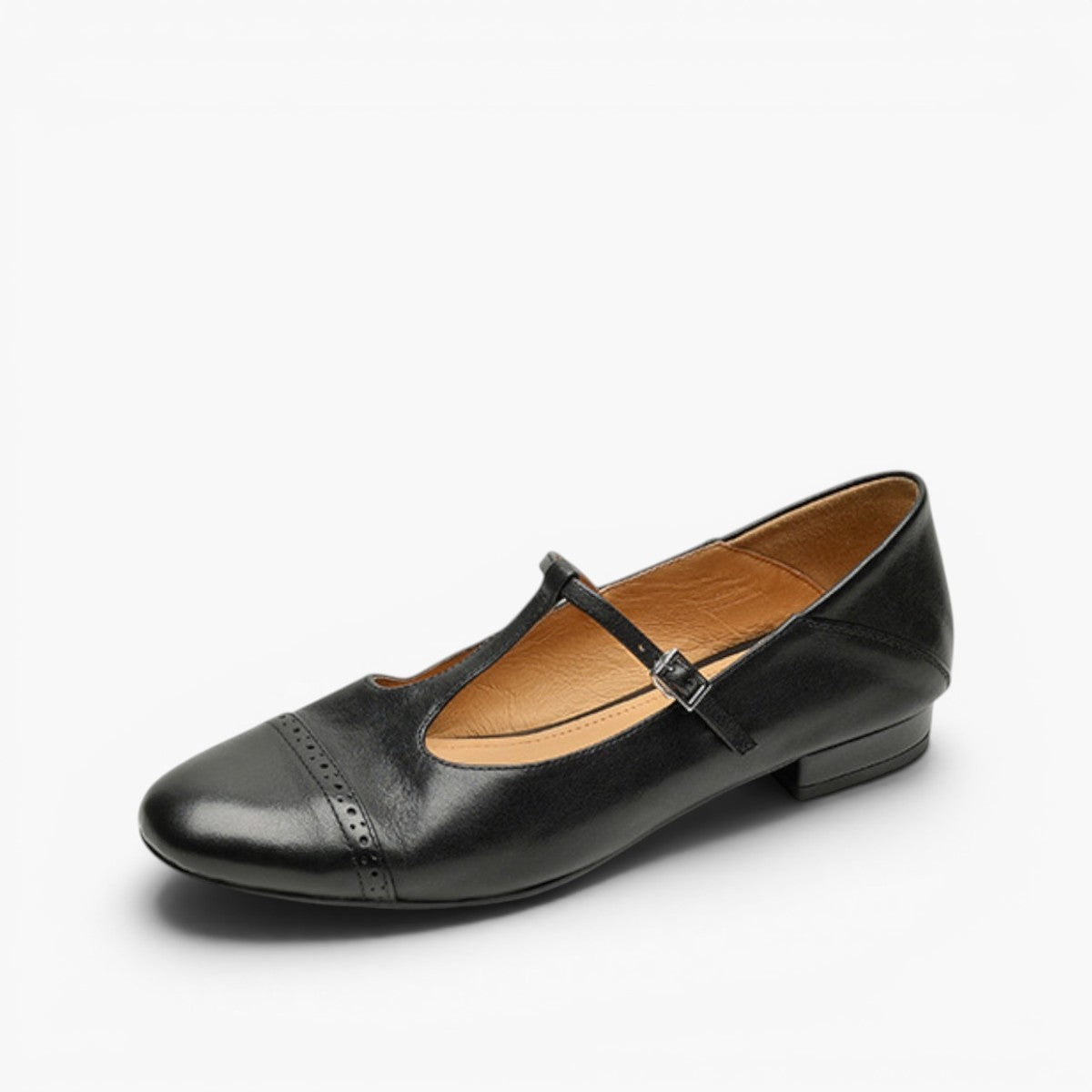 Women's T-Strap Leather Mary Janes