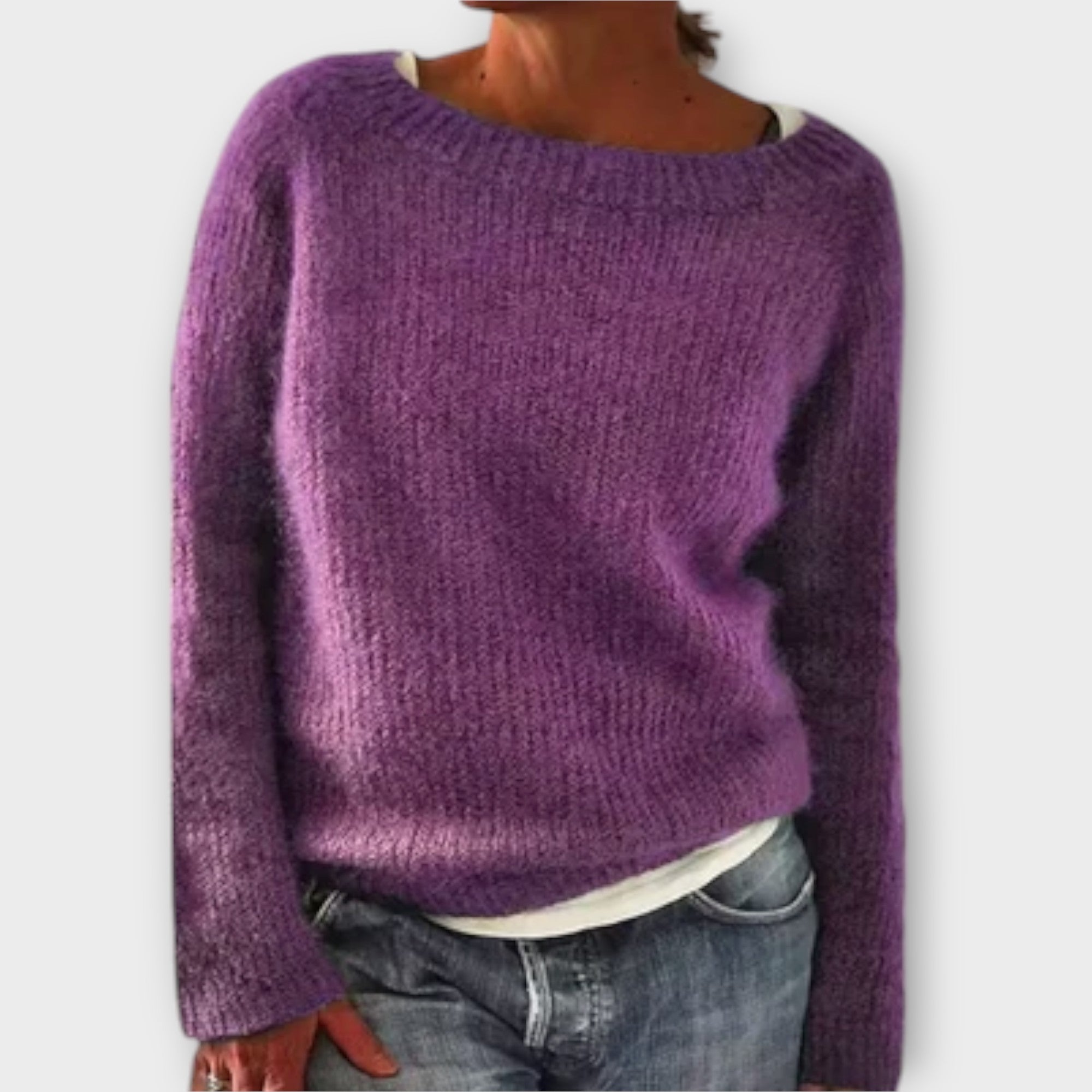 Gwenleigh™ | Relaxed Boat-Neck Pullover Sweater