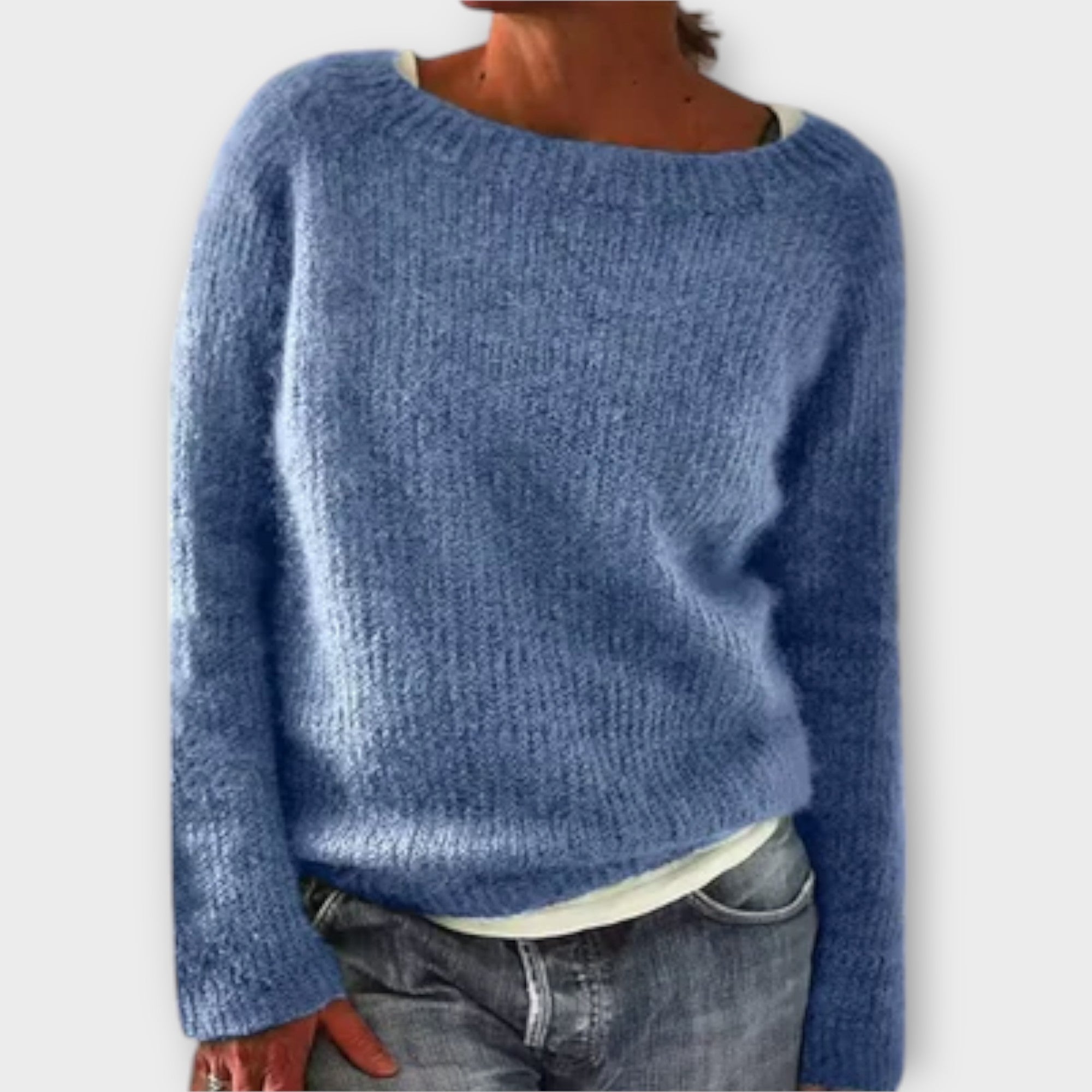 Gwenleigh™ | Relaxed Boat-Neck Pullover Sweater