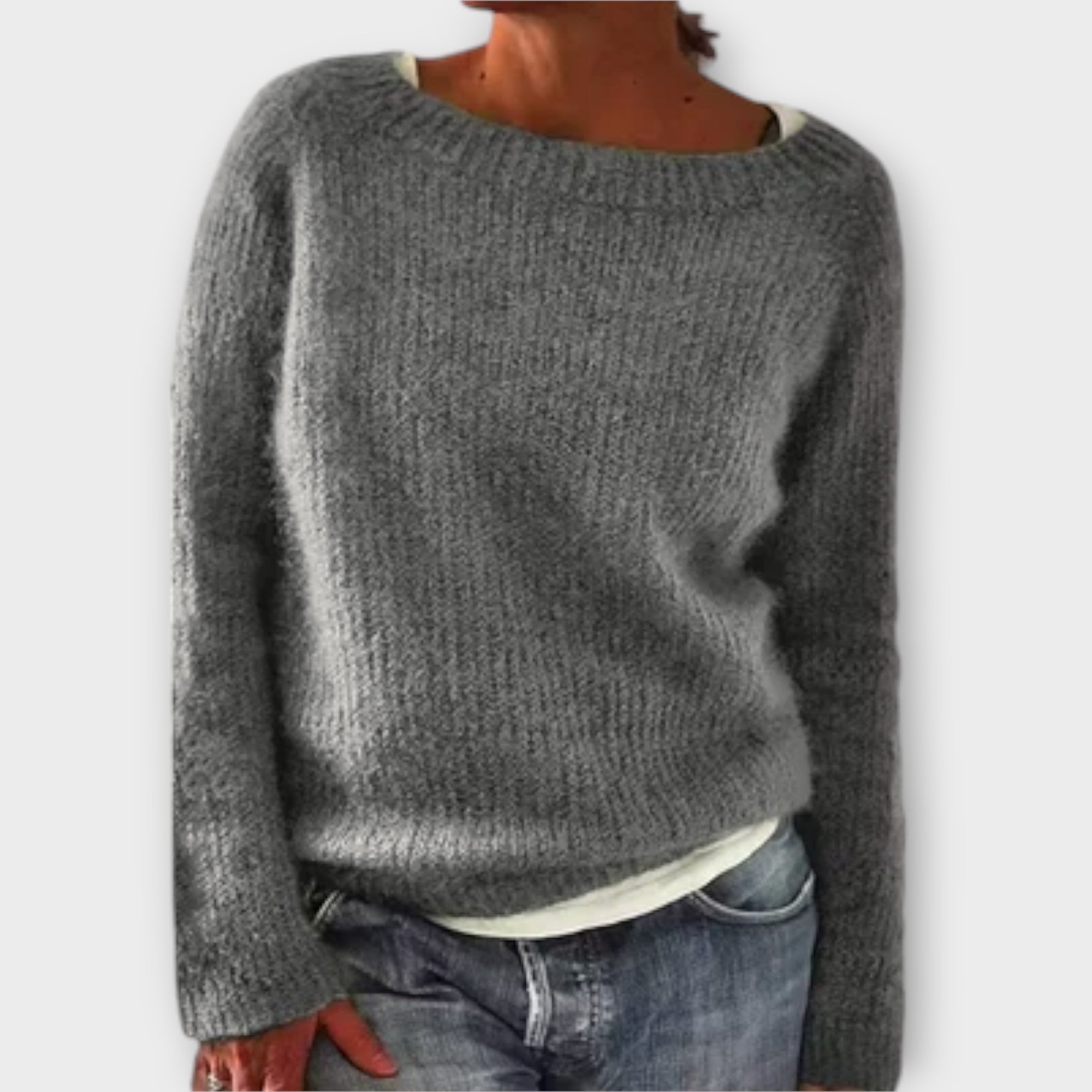 Gwenleigh™ | Relaxed Boat-Neck Pullover Sweater