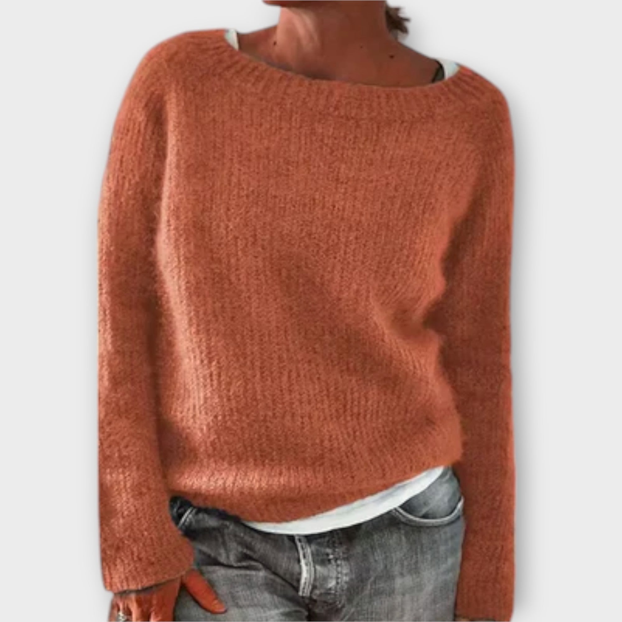 Gwenleigh™ | Relaxed Boat-Neck Pullover Sweater