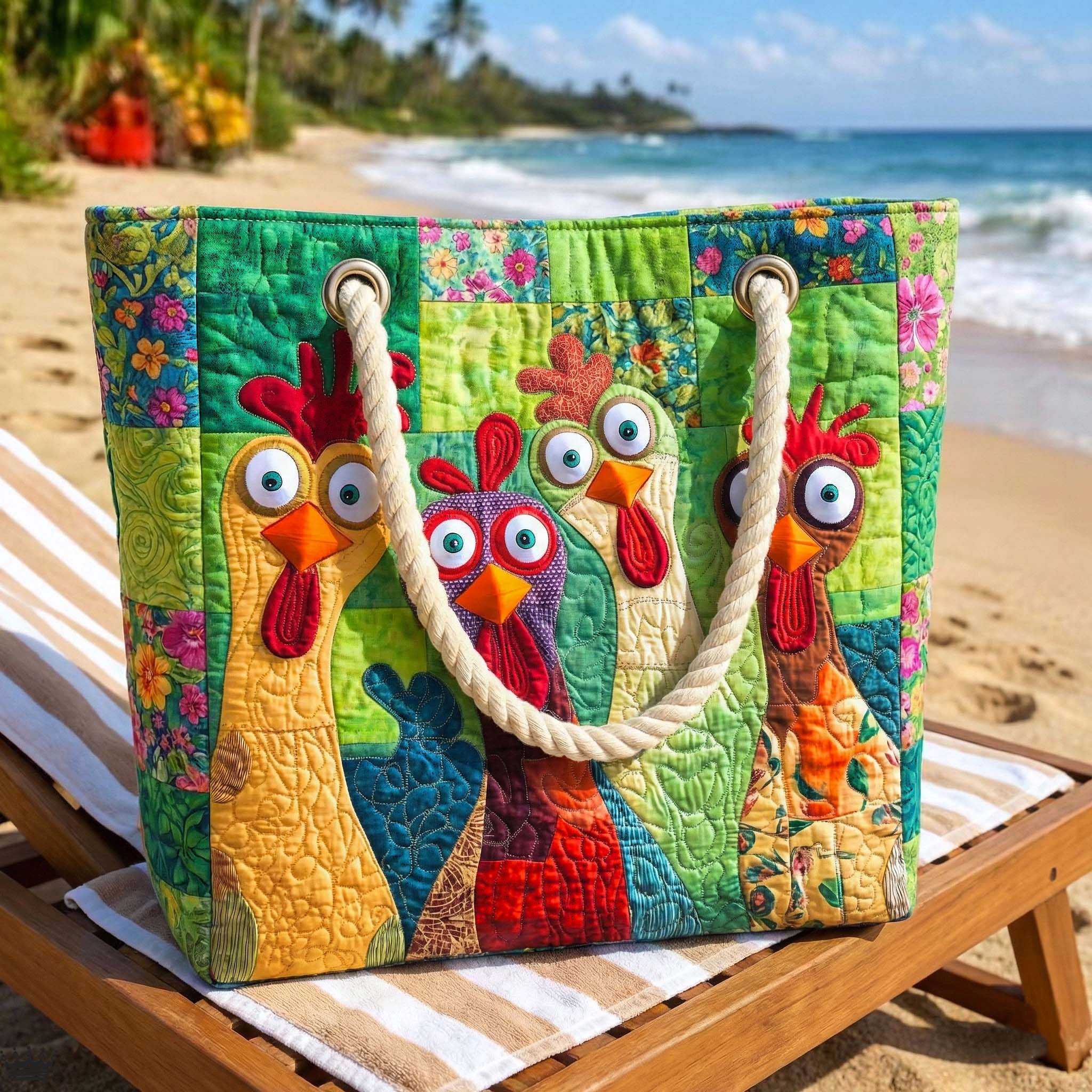 Bianca™ | Quilted Beach Bag – Funky Chicken