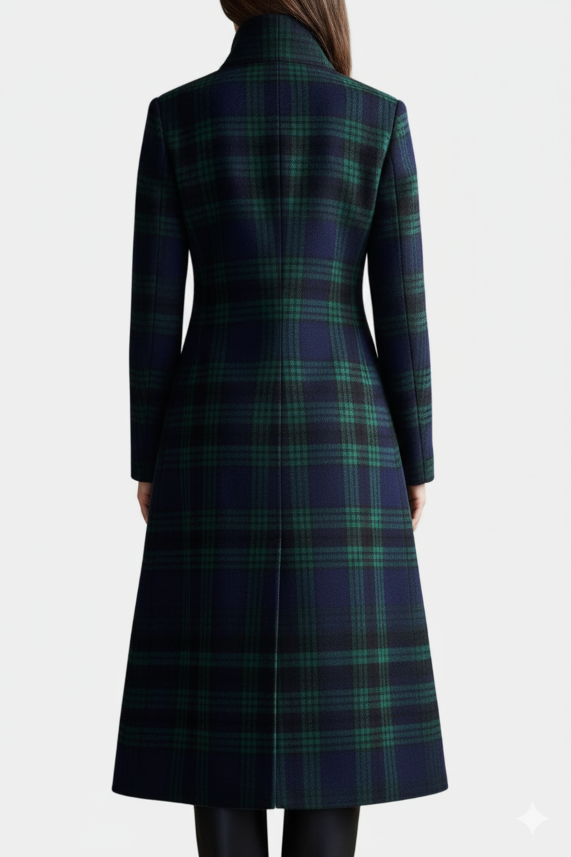 Ivelara™ | Tailored Check Midi Coat