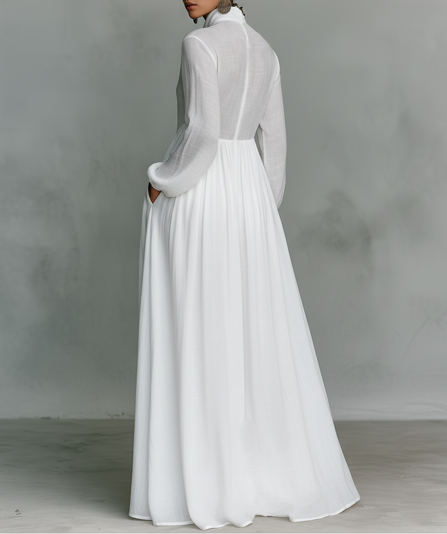 Dianelle™ | Flowing Button-Front Maxi Dress
