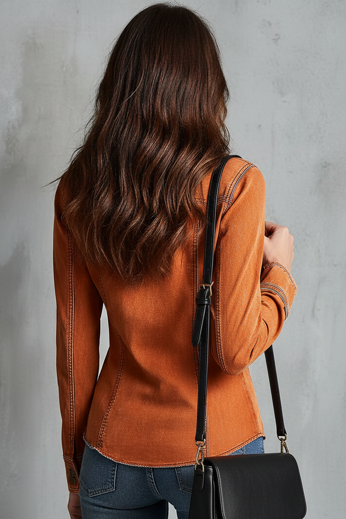 Burnley™ | Vintage Burnt Orange Utility Zip Jacket