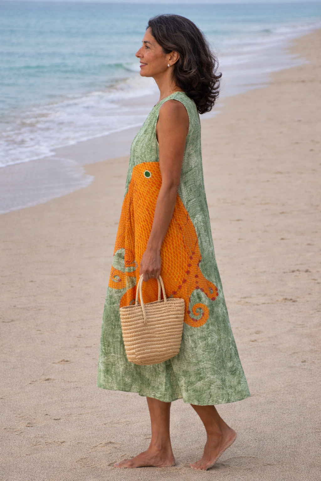 Greta™ | Ocean-Inspired Midi Dress