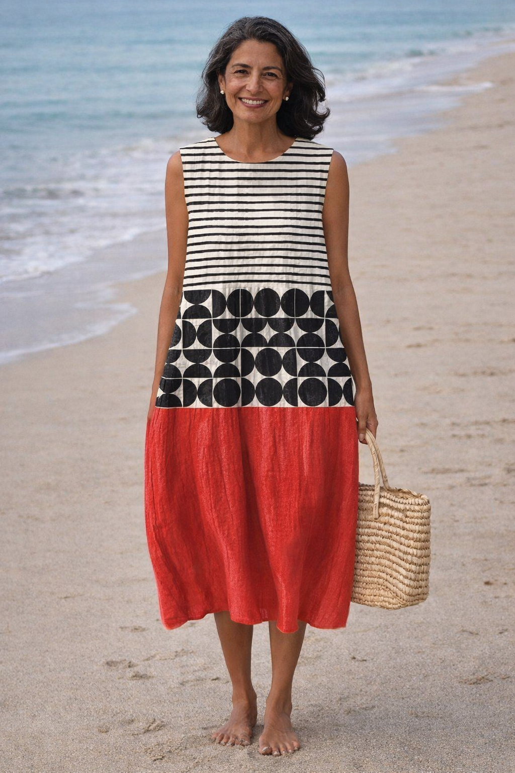 Ivorie™ | Striped Midi Dress