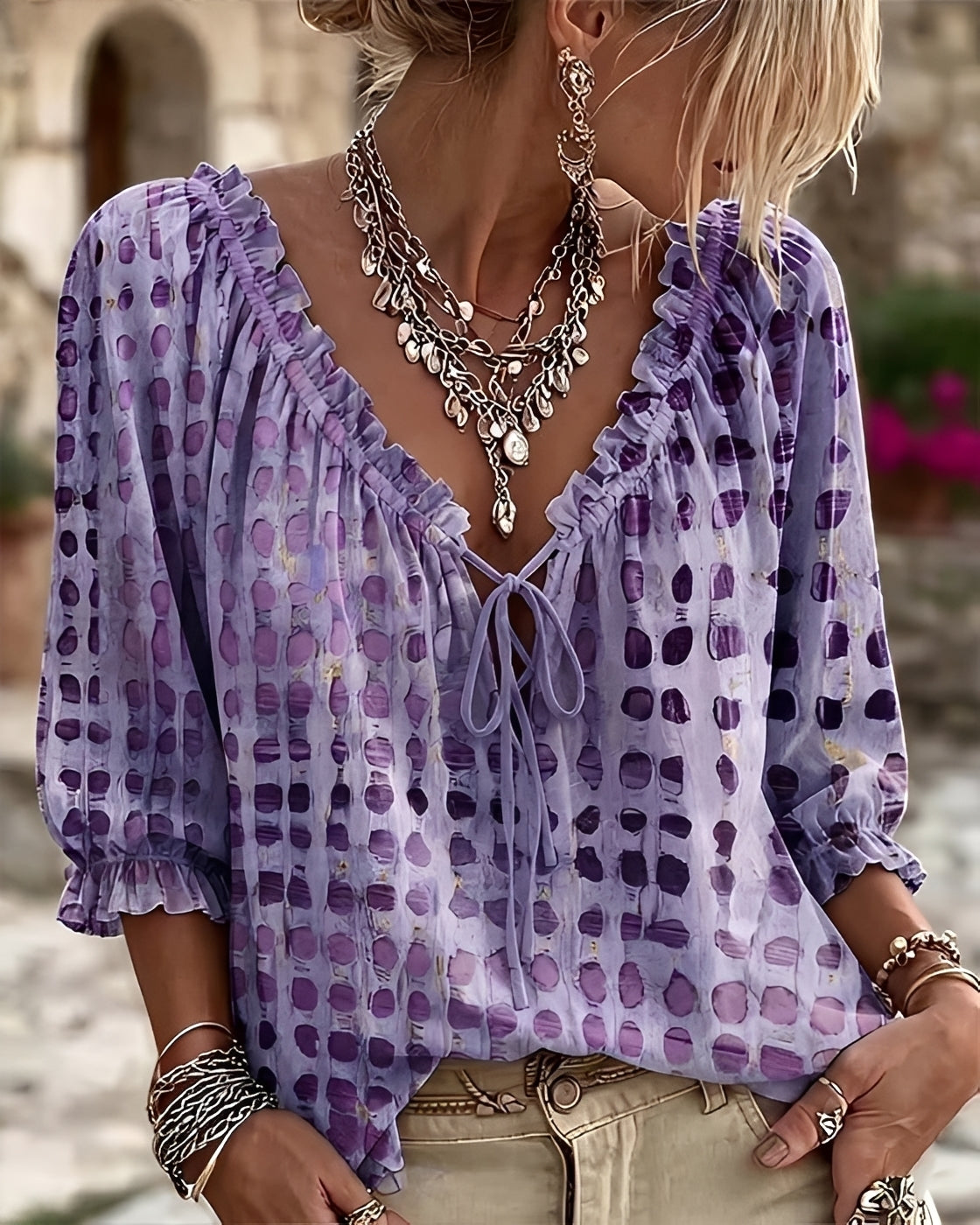 Jovina™ | Polka-Dot Blouse