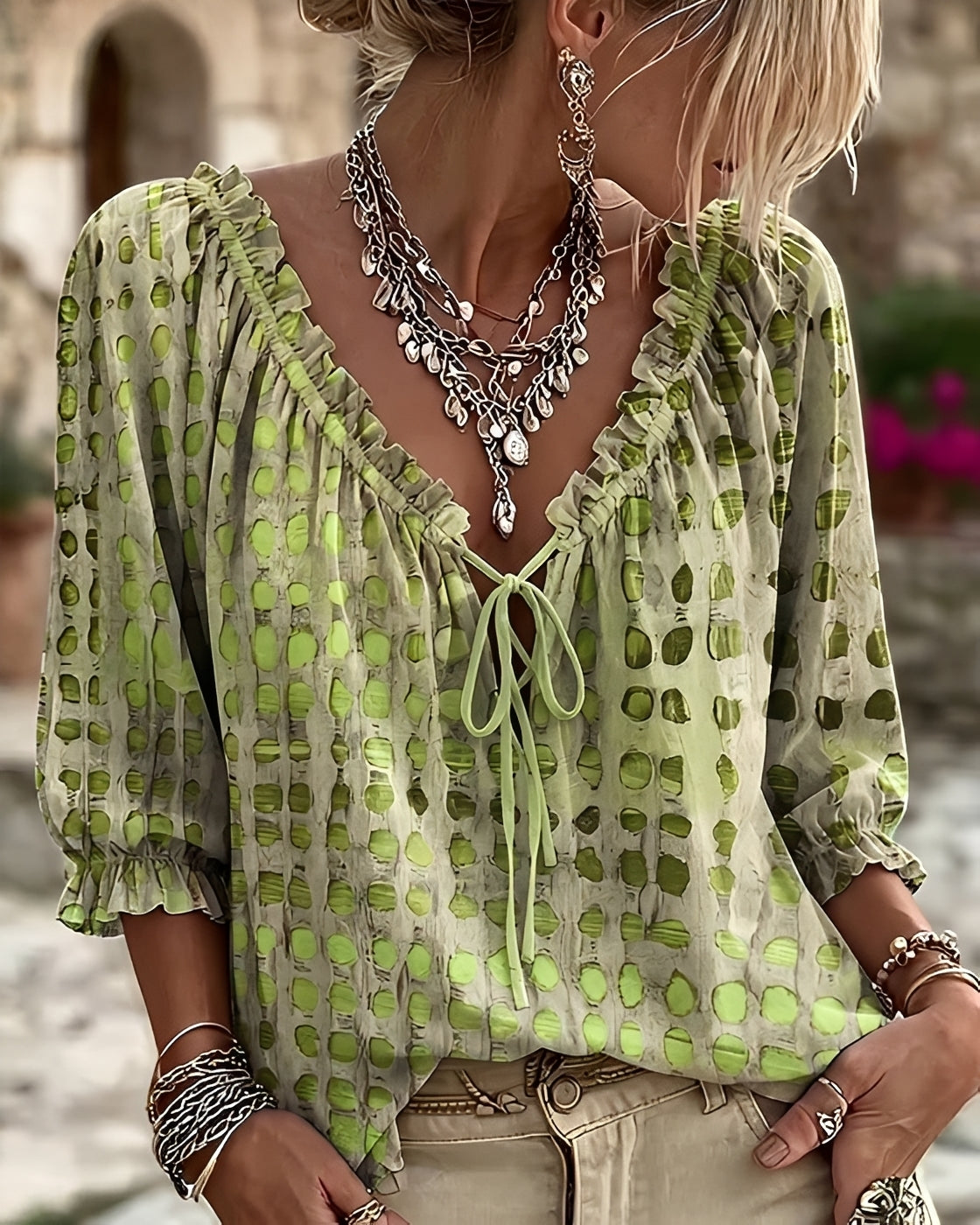 Jovina™ | Polka-Dot Blouse