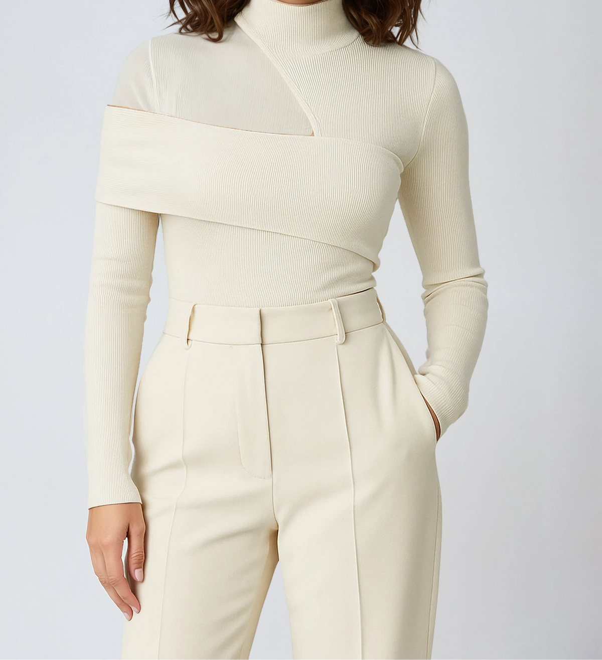 Ginevra | Asymmetric High-Neck Top