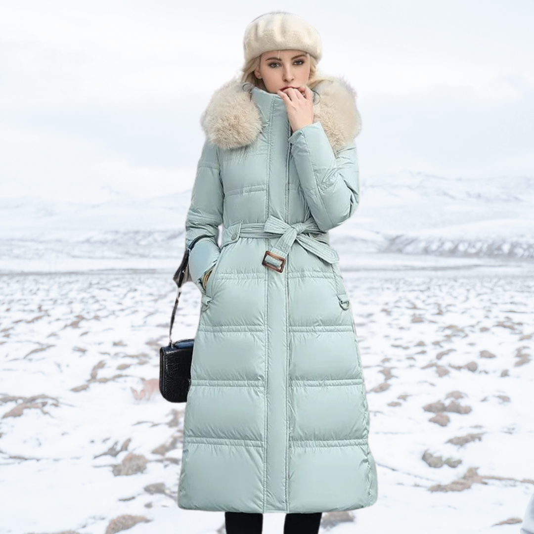 Designer Winter Parka with Fur Hood
