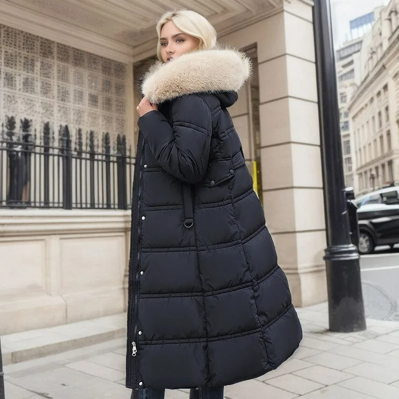 Designer Winter Parka with Fur Hood