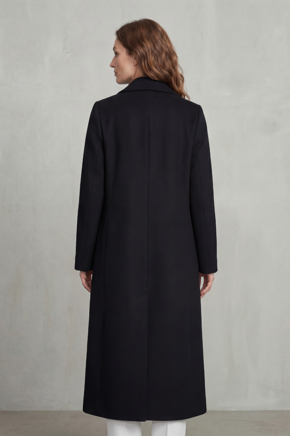 Women's Double-breasted Design Wool Blend Coat