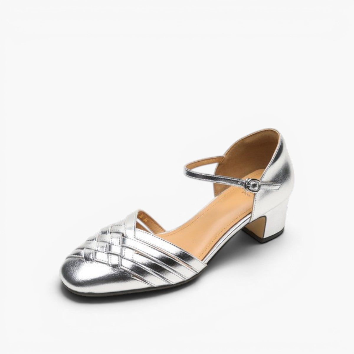 Women's Woven Leather Heels