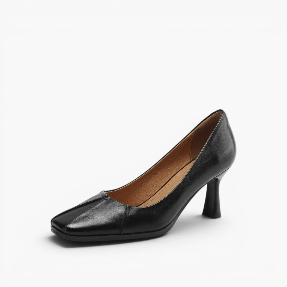 Women's Leather Square-Toe Pumps