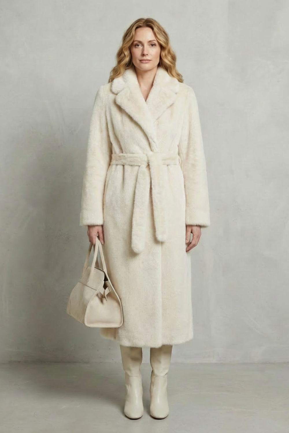 Women's Oversized Silhouette Faux Fur Long Coat