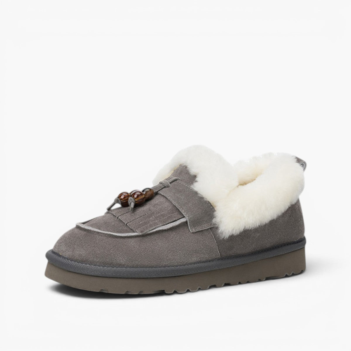 Women's Shearling Suede Loafers