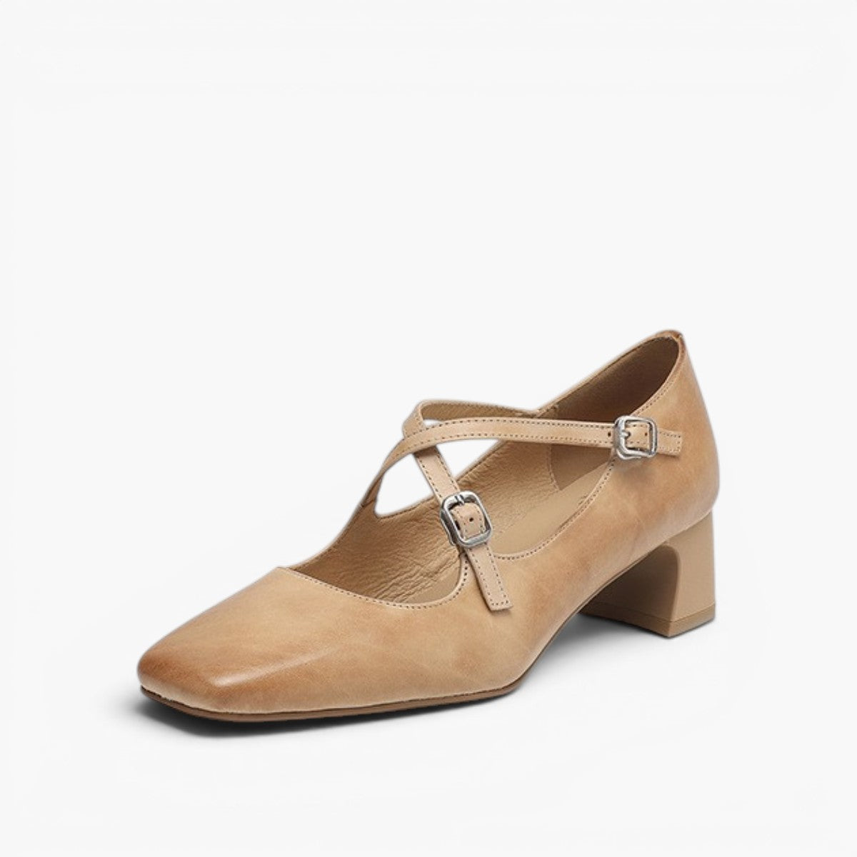Women's Leather Kitten Heels