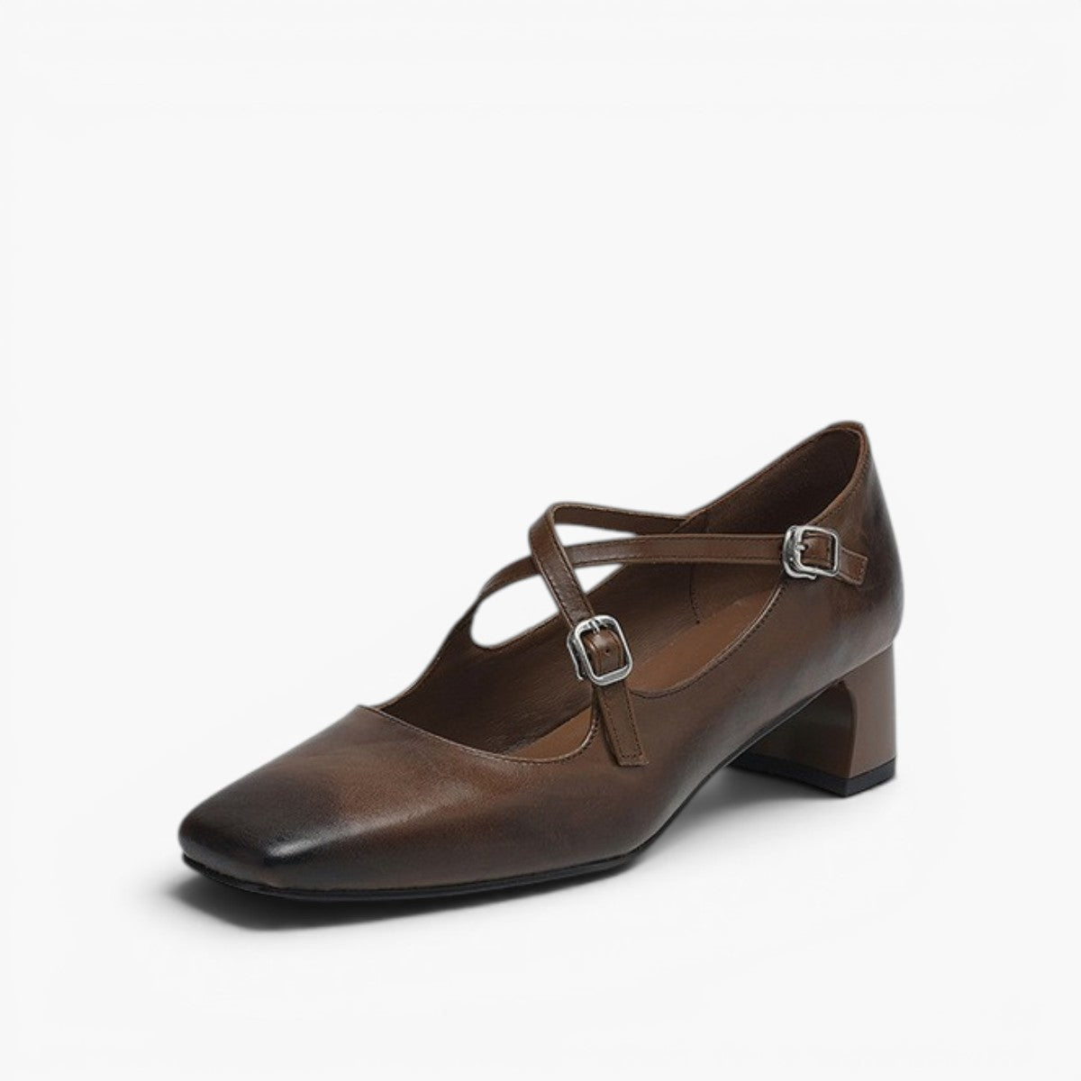 Women's Leather Kitten Heels