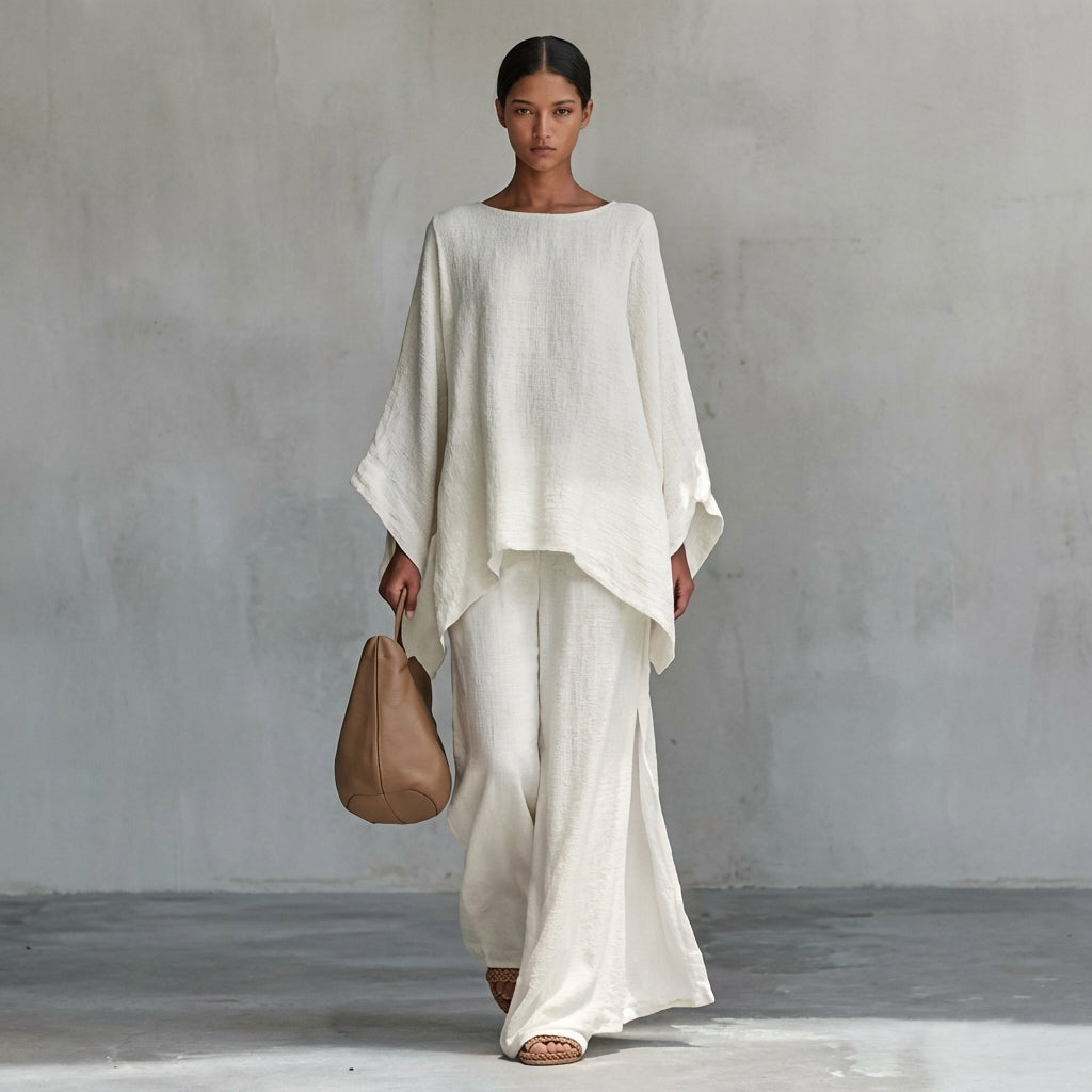 Christine™ | Long-Sleeve Top & Wide-Leg Trouser Set