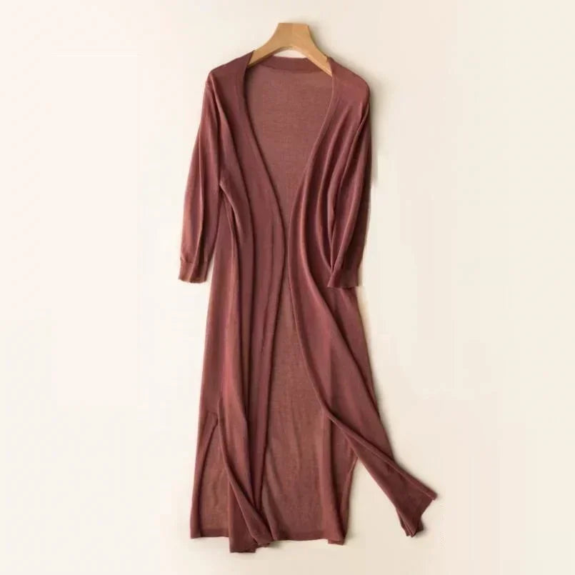 Carlene™ | Long Open-Front Cardigan